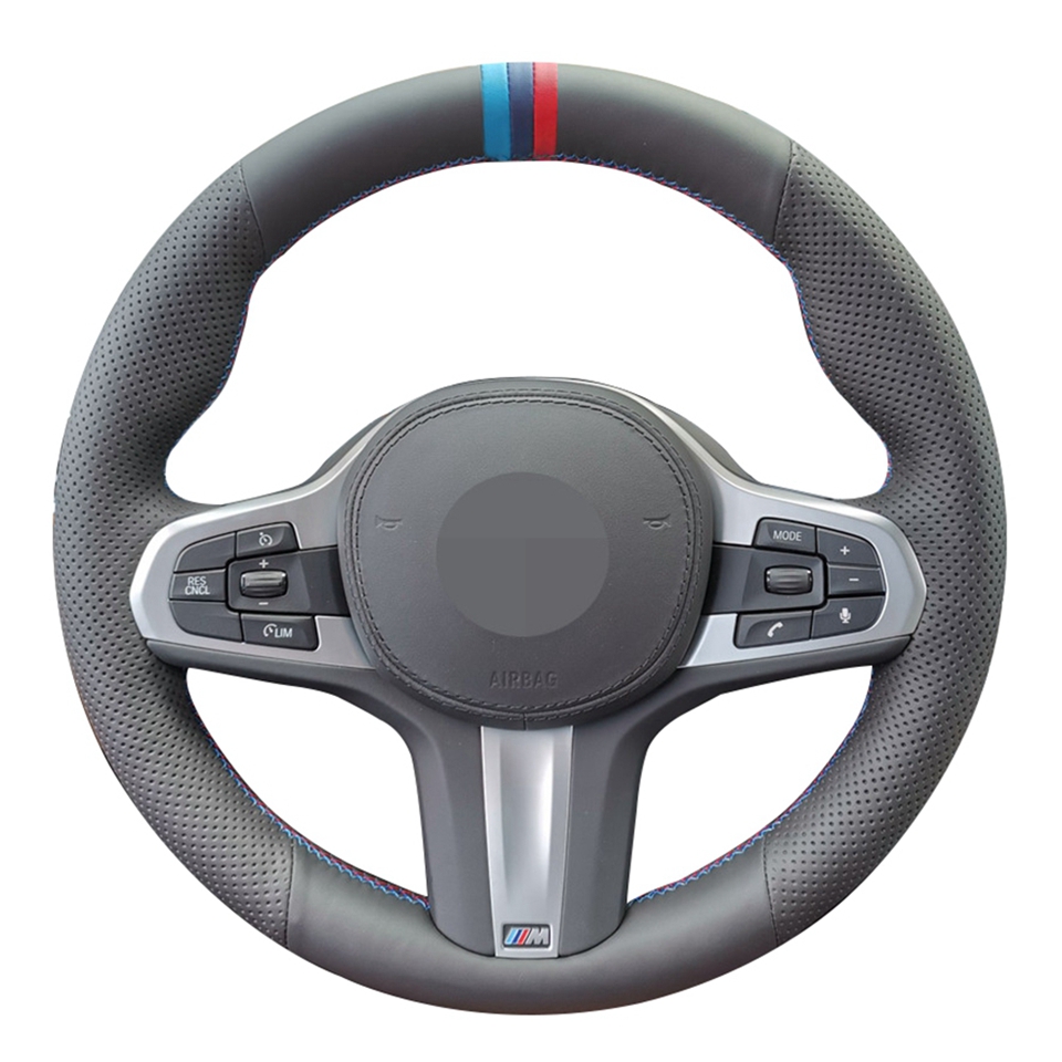 DIY Hand-Stitched Black Artificial Leather Car Steering Wheel Cover for BMW M Sport G30 G31 G32 G20 G21 G14 G15 G16 G01G02 G05 
DIY Hand-Stitched Black Artificial Leather Car Steering Wheel Cover for BMW M Sport G30 G31 G32 G20 G21 G14 G15 G16 G01G02 G05