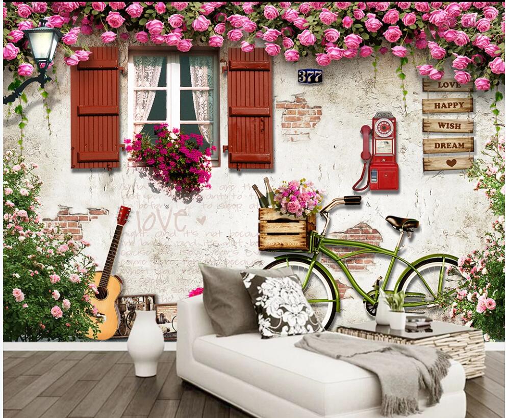 3d wallpaper custom photo mural on the wall Brick wall window rose flower landscape background home decor wallpaer in the living room, Non-woven wallpaper
3d wallpaper custom photo mural on the wall Brick wall window rose flower landscape background home decor wallpaer in the living room, Non-woven wallpaper