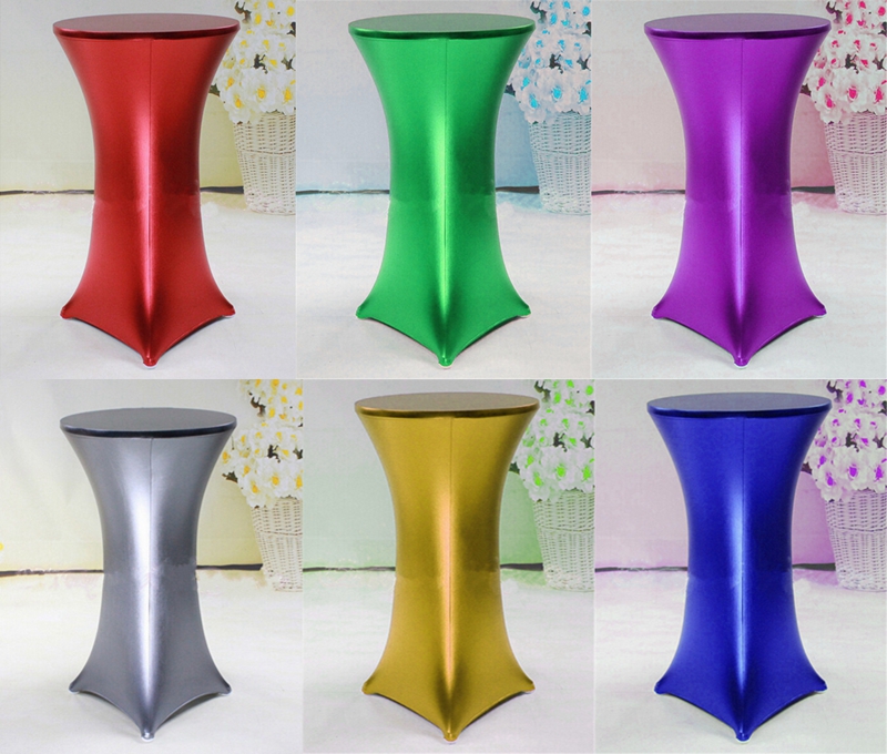 10pcs Wholesale Bronzing Metallic Cocktail Table Cover Stretch Spandex Table Cloth Out Door Wedding Event Party Decoation, Red
10pcs Wholesale Bronzing Metallic Cocktail Table Cover Stretch Spandex Table Cloth Out Door Wedding Event Party Decoation, Red