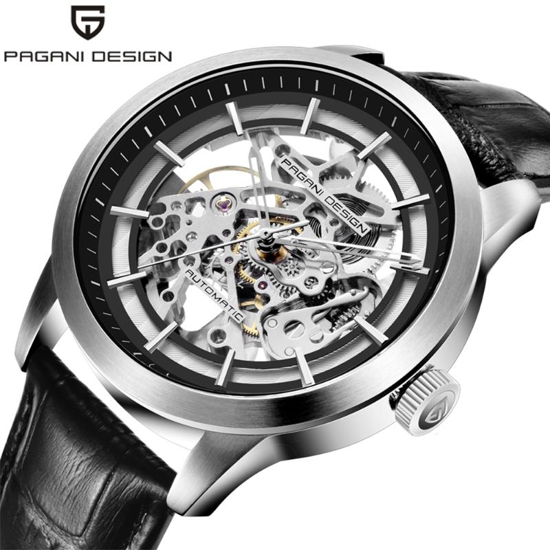 PAGANI DESIGN Luxury Men's Business Mechanical Watch Leather Strap Top Brand Hollow Waterproof Men's Sports Watch Reloj Hombres, Black
PAGANI DESIGN Luxury Men's Business Mechanical Watch Leather Strap Top Brand Hollow Waterproof Men's Sports Watch Reloj Hombres, Black