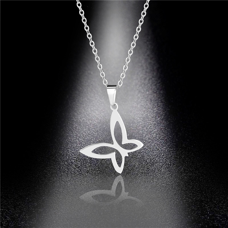 Jewelry Men and Women Necklace Titanium Steel Butterfly Pendant Stainless Steel Necklace Korean Girl Sweater Chain Wholesale
Jewelry Men and Women Necklace Titanium Steel Butterfly Pendant Stainless Steel Necklace Korean Girl Sweater Chain Wholesale