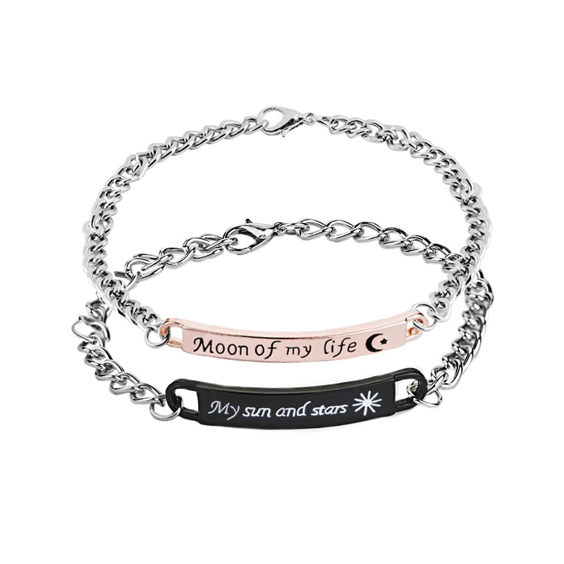 moon of my life my sun and stars Letter Bracelet Fashion Chain Bracelet Lover's Jewelry Gift 12pairs/lot
moon of my life my sun and stars Letter Bracelet Fashion Chain Bracelet Lover's Jewelry Gift 12pairs/lot