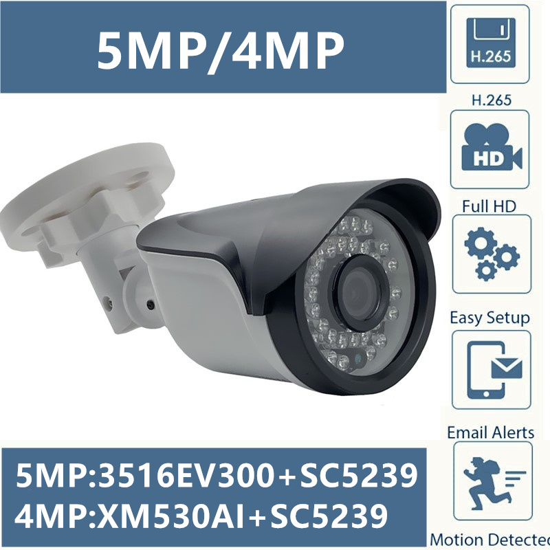 5MP 4MP IP Camera 3516EV300+SC5239 2592*1944 XM530+SC5239 2560*1440 H.265 36 LEDs IRC NightVision Onvif CMS XMEYE RTSP
5MP 4MP IP Camera 3516EV300+SC5239 2592*1944 XM530+SC5239 2560*1440 H.265 36 LEDs IRC NightVision Onvif CMS XMEYE RTSP