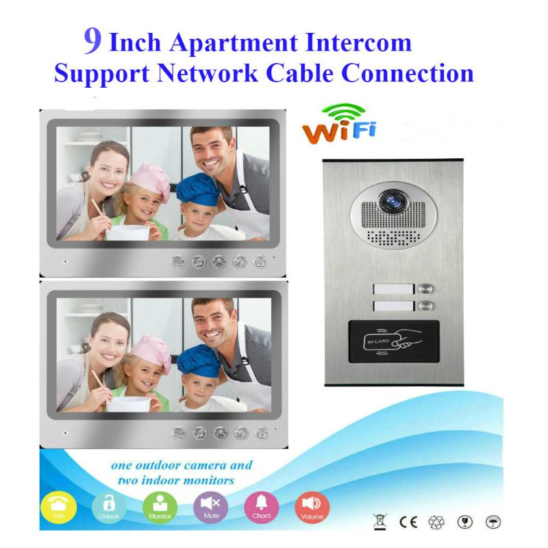 SmartYIBA 9"WIFI Aparment Intercom System Network Cable Connect Building Doorphone Support 32G TF Card 2 Units Video Interphone
SmartYIBA 9"WIFI Aparment Intercom System Network Cable Connect Building Doorphone Support 32G TF Card 2 Units Video Interphone