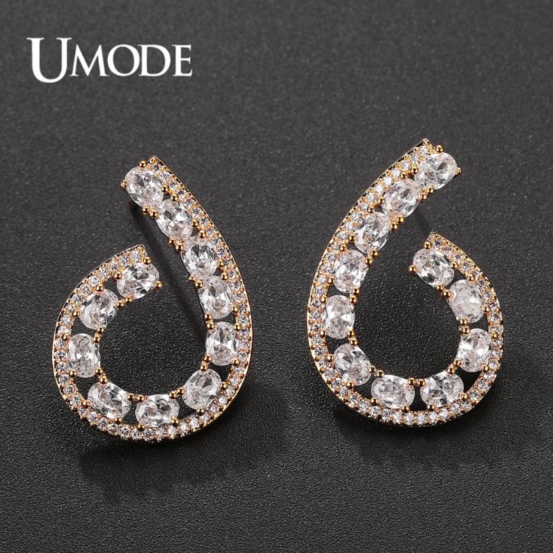 UMODE New Unique Waterdrop CZ Zircon Open Stud Earrings for Women Gold Color Crystal Party Water Drop Jewelry Gift Bijoux UE0656
UMODE New Unique Waterdrop CZ Zircon Open Stud Earrings for Women Gold Color Crystal Party Water Drop Jewelry Gift Bijoux UE0656