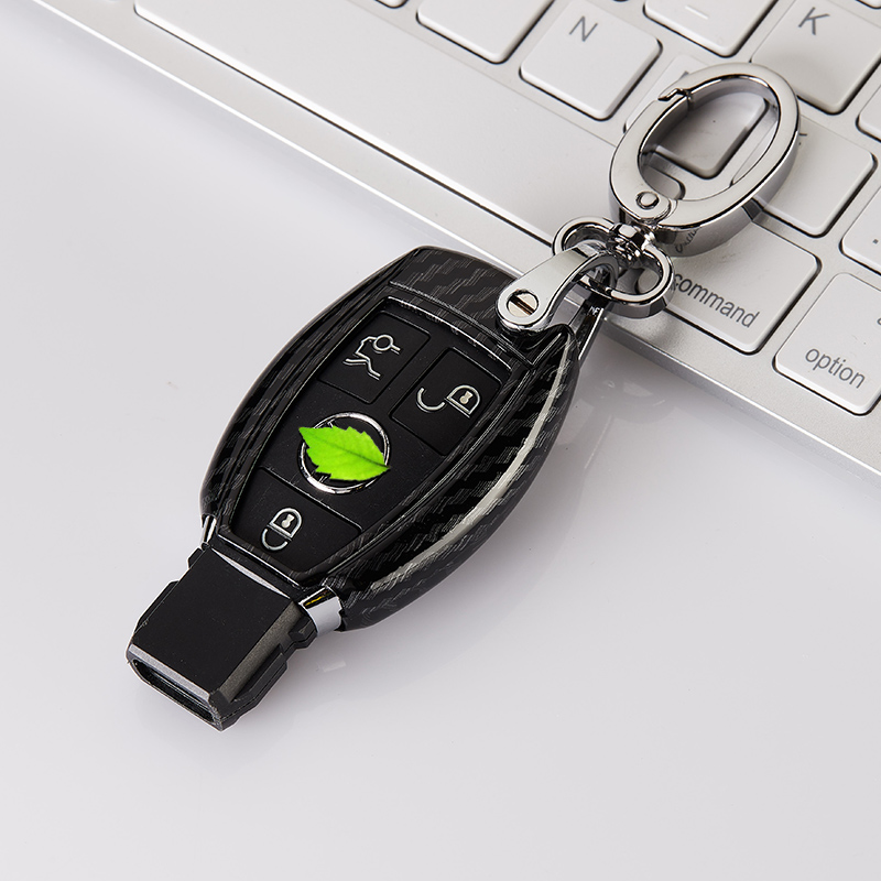 

car key case For Mercedes Benz /GLE/GLk/GLS/GL/GLC/A/B/C/E /CLA Key shell Cover Case Carbon fiber, Black