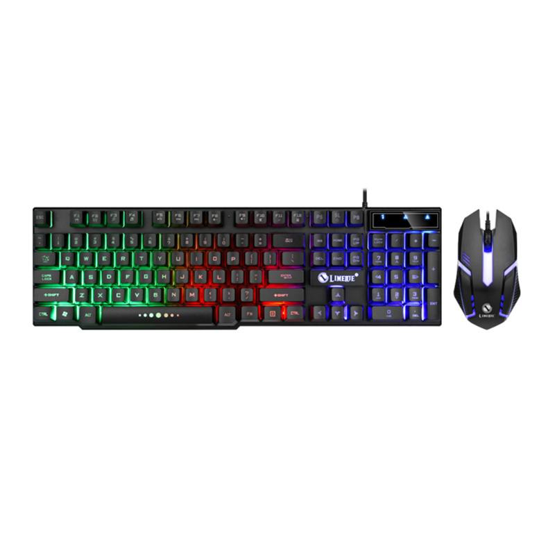 Keyboard Set 104 Key Waterproof Wired USB Home Office Gaming Mouse Ergonomic LED Rainbow Backlit Computer PC Replacement Parts
Keyboard Set 104 Key Waterproof Wired USB Home Office Gaming Mouse Ergonomic LED Rainbow Backlit Computer PC Replacement Parts
