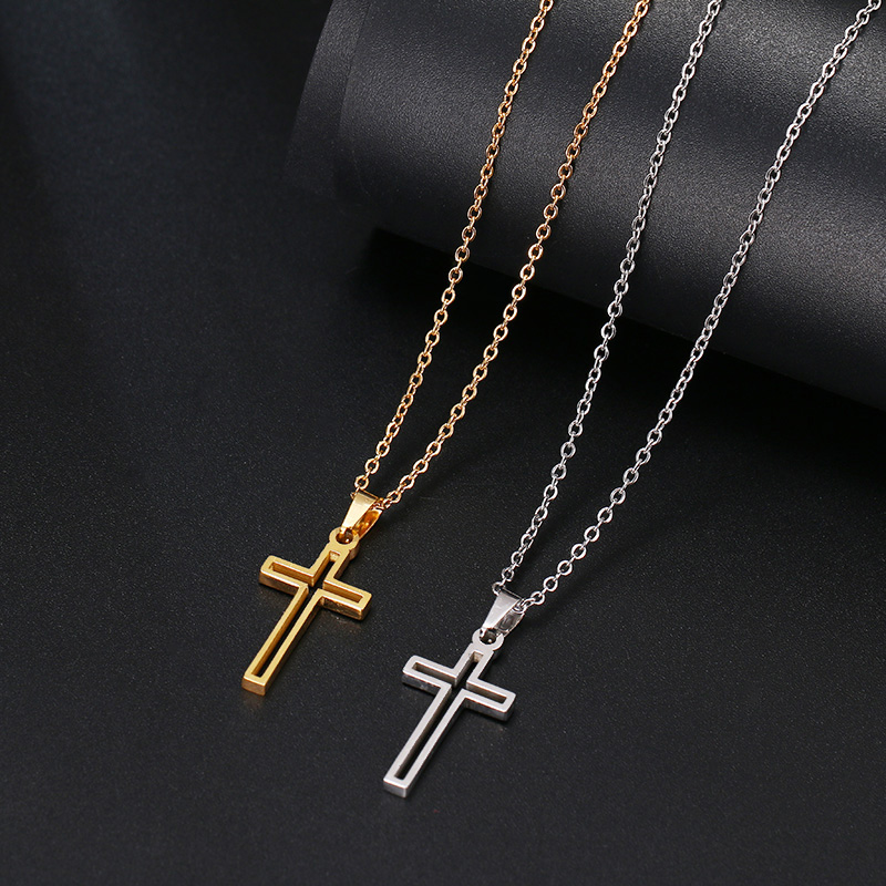 Stainless Steel Fashion Jewelry Necklace For Women Couple Gold Multicolor Cross Pendant Necklace Religious Jewelry Gift
Stainless Steel Fashion Jewelry Necklace For Women Couple Gold Multicolor Cross Pendant Necklace Religious Jewelry Gift