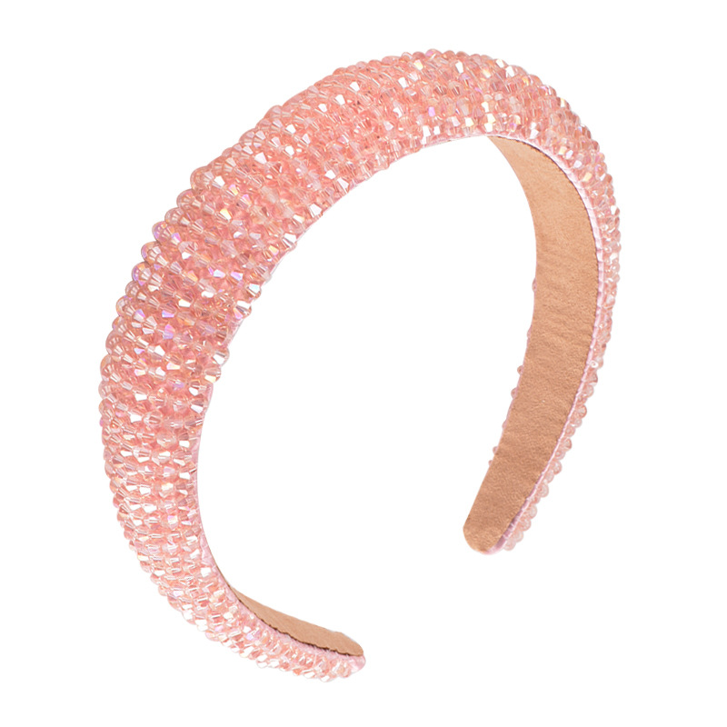 Beaded Headband Colorful Sparkly Padded Hair Hoop Women Girl Hair Band Headdress Diadema Con Cuentas De Cristal Y Diamantes De Imitacion