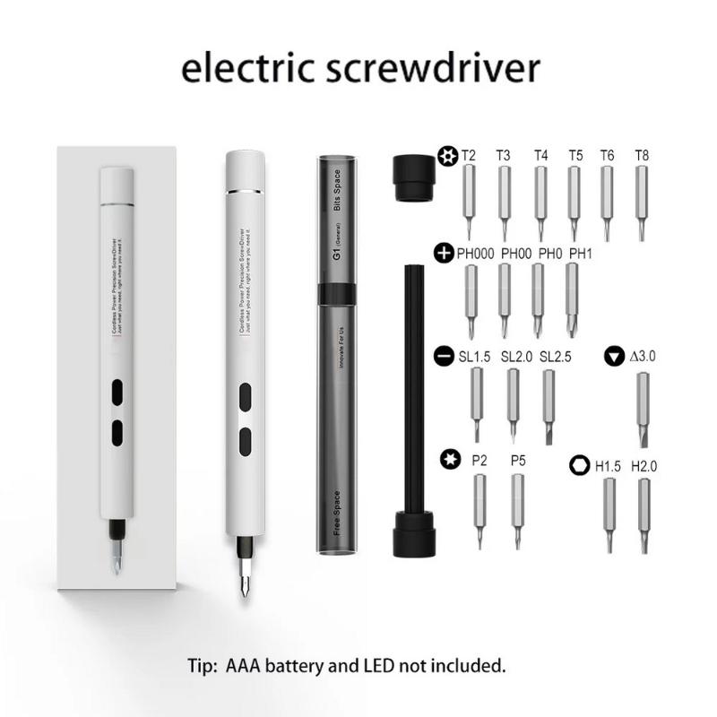Portable Cordless Electric Screwdriver with 18 Drill Bits for Small Precision Devices Laptop Smart Phone Watch Cameras Drone
Portable Cordless Electric Screwdriver with 18 Drill Bits for Small Precision Devices Laptop Smart Phone Watch Cameras Drone