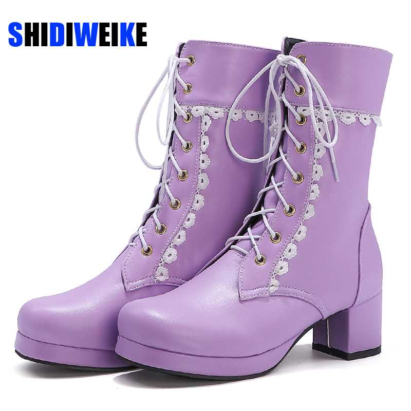 2020 full grain leather round toe cross-tied med heels lace up big size handsome girl keep warm mid-calf boots AB767, Black
2020 full grain leather round toe cross-tied med heels lace up big size handsome girl keep warm mid-calf boots AB767, Black