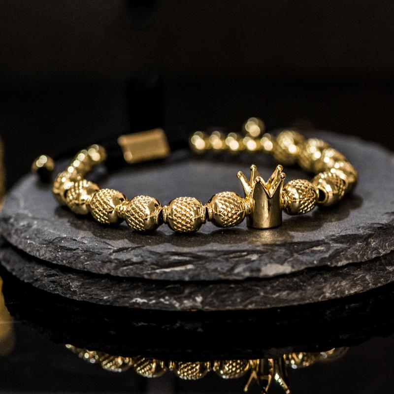 2020 New Design Bracelets Men Jewelry Polished Crown Charm & 8mm Round Beads Braided Macrame Bracelet Pulseira Feminina
2020 New Design Bracelets Men Jewelry Polished Crown Charm & 8mm Round Beads Braided Macrame Bracelet Pulseira Feminina