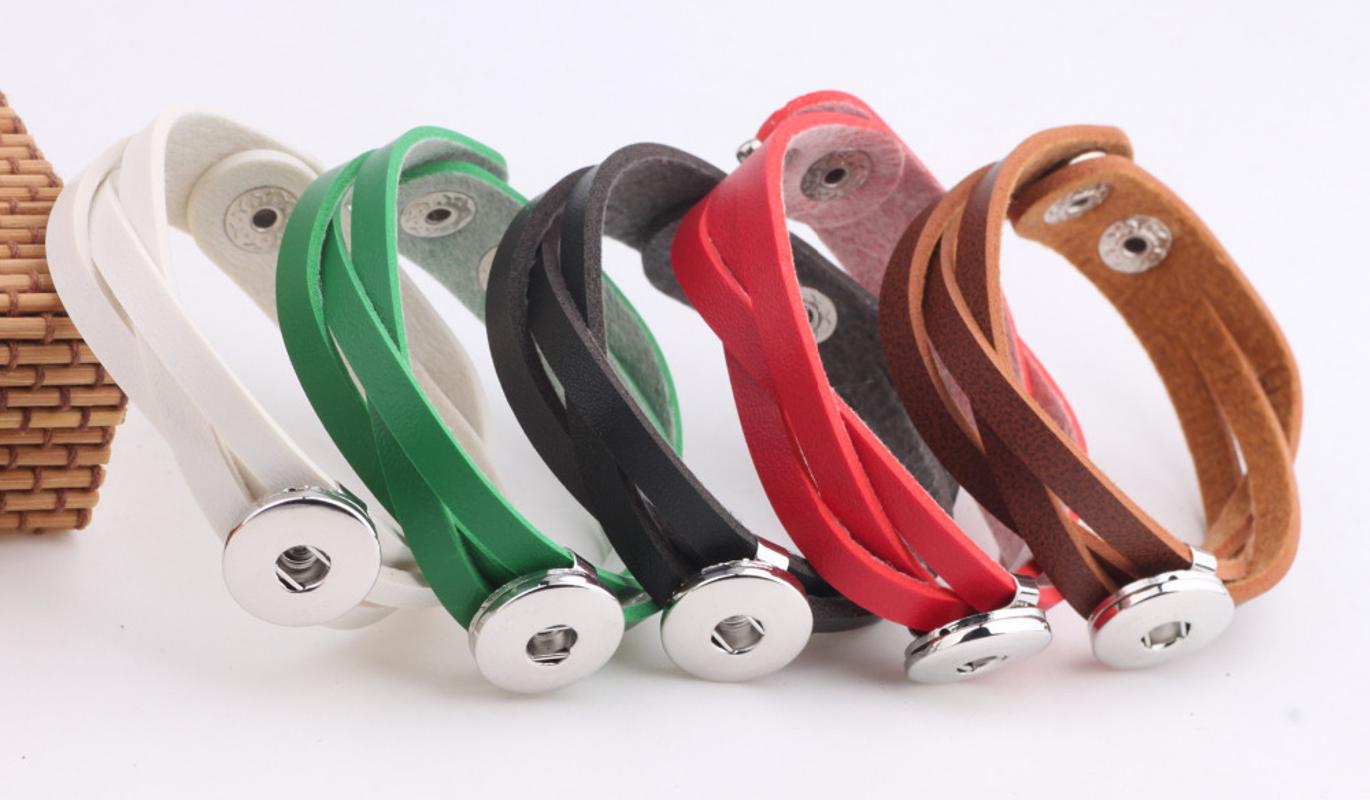 12pcs/lot Diy Interchangeable Snap Jewelry 5colors PU Leather Charm Bracelets Fit 18-20mm Snaps Snap Buttons Bracelets Bangles
12pcs/lot Diy Interchangeable Snap Jewelry 5colors PU Leather Charm Bracelets Fit 18-20mm Snaps Snap Buttons Bracelets Bangles