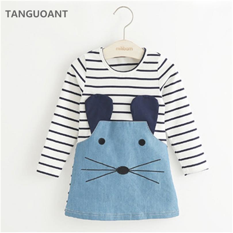 TANGUOANT Striped Patchwork Character Girl Dresses Long Sleeve Cute Mouse Children Clothing Kids Girls Dress Denim Kids Clothes
TANGUOANT Striped Patchwork Character Girl Dresses Long Sleeve Cute Mouse Children Clothing Kids Girls Dress Denim Kids Clothes