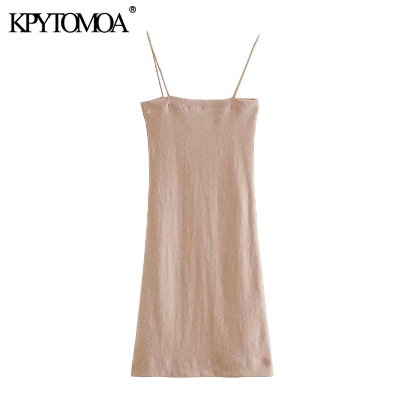 KPYTOMOA Women 2020 Sexy Fashion Stretch Slim Ribbed Mini Dress Vintage Backless Thin Straps Female Dresses Mujer, As picture
KPYTOMOA Women 2020 Sexy Fashion Stretch Slim Ribbed Mini Dress Vintage Backless Thin Straps Female Dresses Mujer, As picture