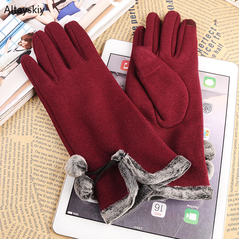 Gloves Women Solid Bow Full Fingers Winter Warm Plus Velvet Womens Glove Elegant All-match Outdoor Trendy Ladies Leisure Simple
Gloves Women Solid Bow Full Fingers Winter Warm Plus Velvet Womens Glove Elegant All-match Outdoor Trendy Ladies Leisure Simple