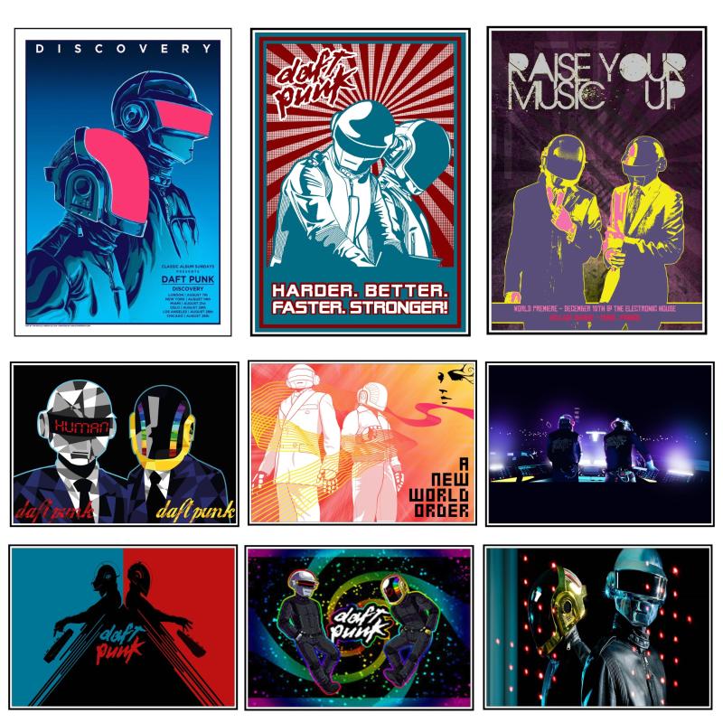 Modern Posters Daft Punk Band Music Print Oil Painting Canvas Wall Art Pictures for Living Room Home Decor 2001
Modern Posters Daft Punk Band Music Print Oil Painting Canvas Wall Art Pictures for Living Room Home Decor 2001