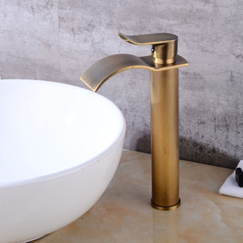 European-style archaic all-copper waterfall faucet single-hole platform, upper basin and lower basin faucet retro-facing c
European-style archaic all-copper waterfall faucet single-hole platform, upper basin and lower basin faucet retro-facing c