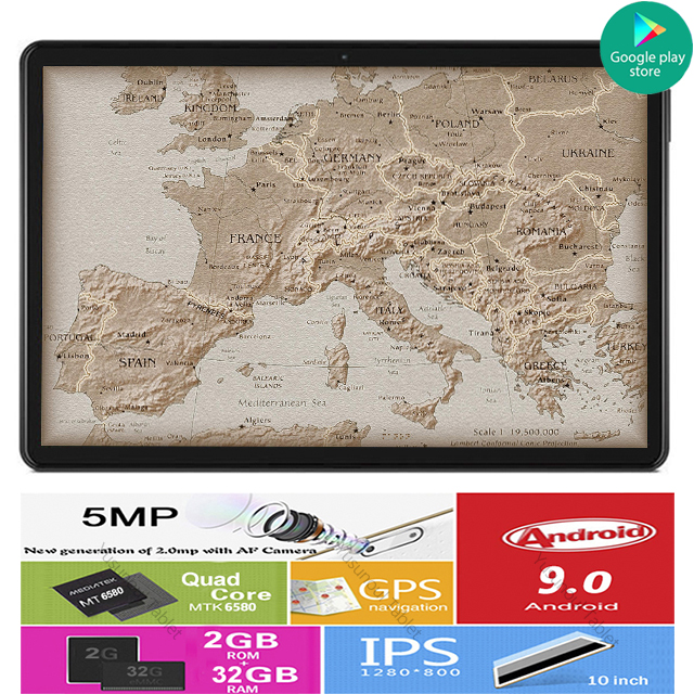 Newest 10 inch Tablet Android 9.0 Dual SIM Dual Camera Tablette 32GB ROM Wifi Bluetooth Android Tablets PC with GPS Phone Call, Black
Newest 10 inch Tablet Android 9.0 Dual SIM Dual Camera Tablette 32GB ROM Wifi Bluetooth Android Tablets PC with GPS Phone Call, Black