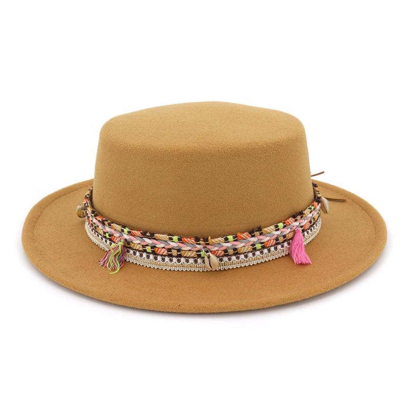 Bohemian Tassel Fedora Women Wool Bowler Hat Ladies Red Hats Ladies Felt Fedora Hat for Woman Trilby, Black
Bohemian Tassel Fedora Women Wool Bowler Hat Ladies Red Hats Ladies Felt Fedora Hat for Woman Trilby, Black