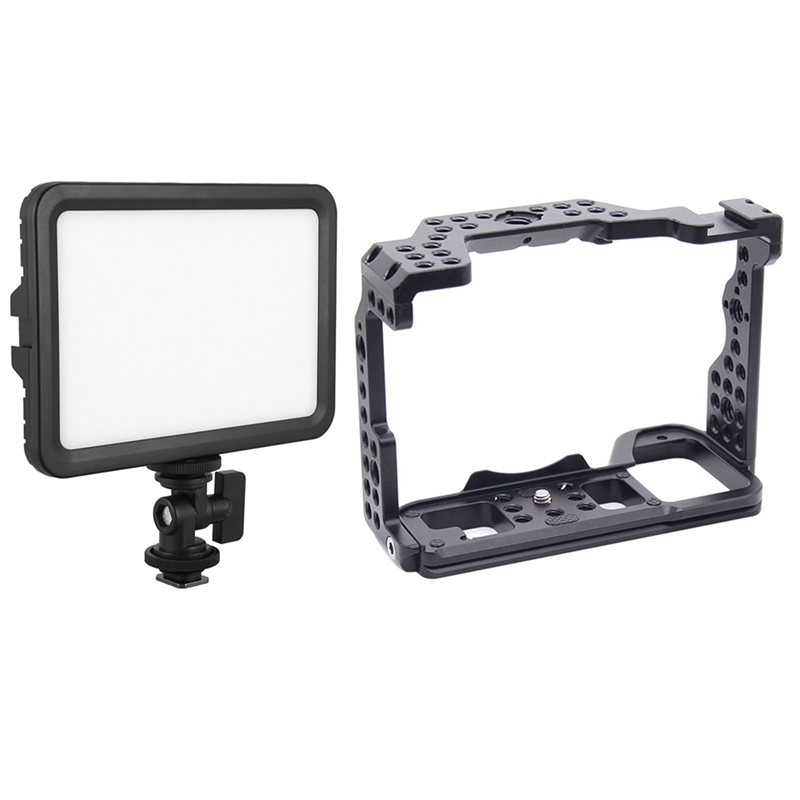 1Pcs Led 5600K Dual-Color Photography Fill Light & 1Pcs Aluminum Alloy Camera Cage Video Stabilizer Mount for A7R4
1Pcs Led 5600K Dual-Color Photography Fill Light & 1Pcs Aluminum Alloy Camera Cage Video Stabilizer Mount for A7R4