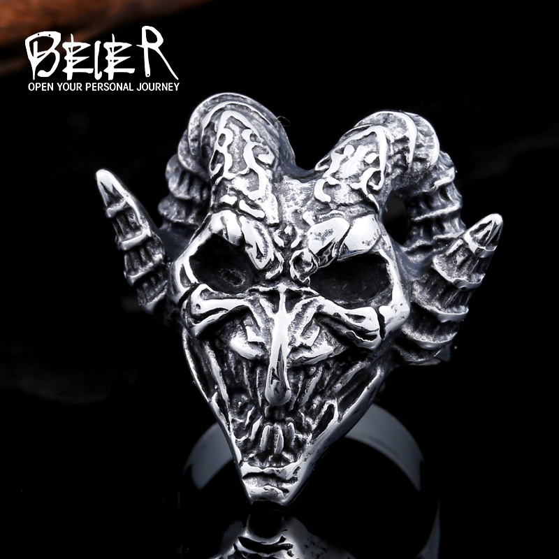 Beier new store 316L Stainless Steel men ring Domineering Horn skull ring fashion jewelry LLBR8-422R
Beier new store 316L Stainless Steel men ring Domineering Horn skull ring fashion jewelry LLBR8-422R