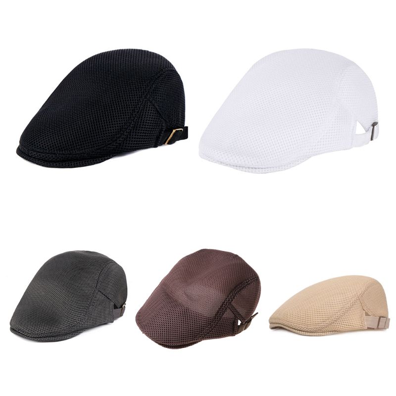 Mens Breathable Mesh Summer Duckbill Hat Newsboy Beret Ivy Cap Cabbie Flat Soft, Brown
Mens Breathable Mesh Summer Duckbill Hat Newsboy Beret Ivy Cap Cabbie Flat Soft, Brown