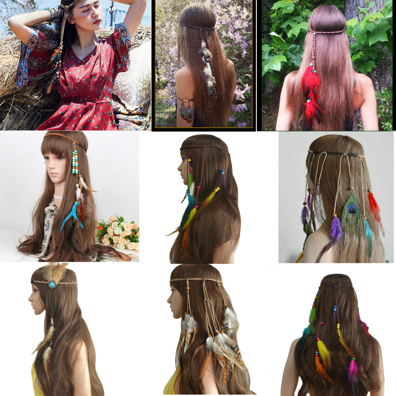 Ethnic Handmade Bohemian Colorful Feather Headbands Festival Hippie Headdress Headpiece Hiar Accessories Fashion Jewelry
Ethnic Handmade Bohemian Colorful Feather Headbands Festival Hippie Headdress Headpiece Hiar Accessories Fashion Jewelry