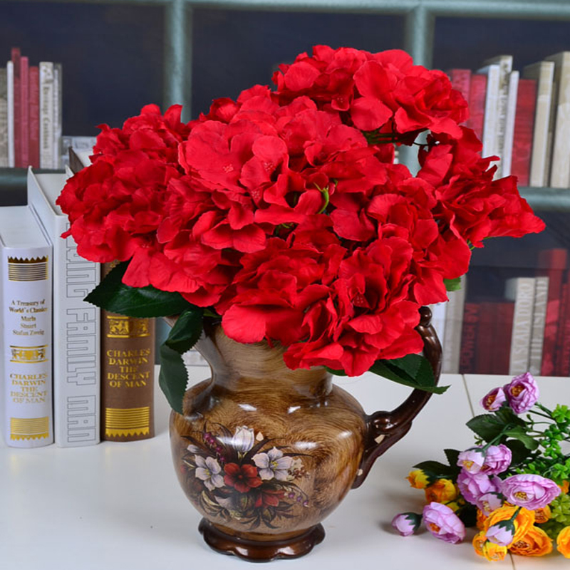 5pcs/lot 5 Heads Hydrangea Flowers Artificial Bouquet Silk Blooming Fake Hydrangea Bridal Hand Flower Roses Wedding Centerpieces, White
5pcs/lot 5 Heads Hydrangea Flowers Artificial Bouquet Silk Blooming Fake Hydrangea Bridal Hand Flower Roses Wedding Centerpieces, White