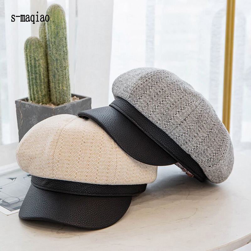 Beret Cap 2020 New Autumn Winter Hat Women Vintage Stitching Octagonal Newsboy Cap Ladies All-match Beret Hat Artist Painter, Khaki
Beret Cap 2020 New Autumn Winter Hat Women Vintage Stitching Octagonal Newsboy Cap Ladies All-match Beret Hat Artist Painter, Khaki