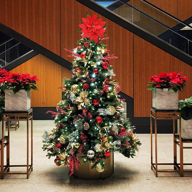 New Year Christmas Ornaments Big Red Flower Tree Top Star Flower Pendant Pendant Hanging Gift Christmas Tree Decoration Family
New Year Christmas Ornaments Big Red Flower Tree Top Star Flower Pendant Pendant Hanging Gift Christmas Tree Decoration Family