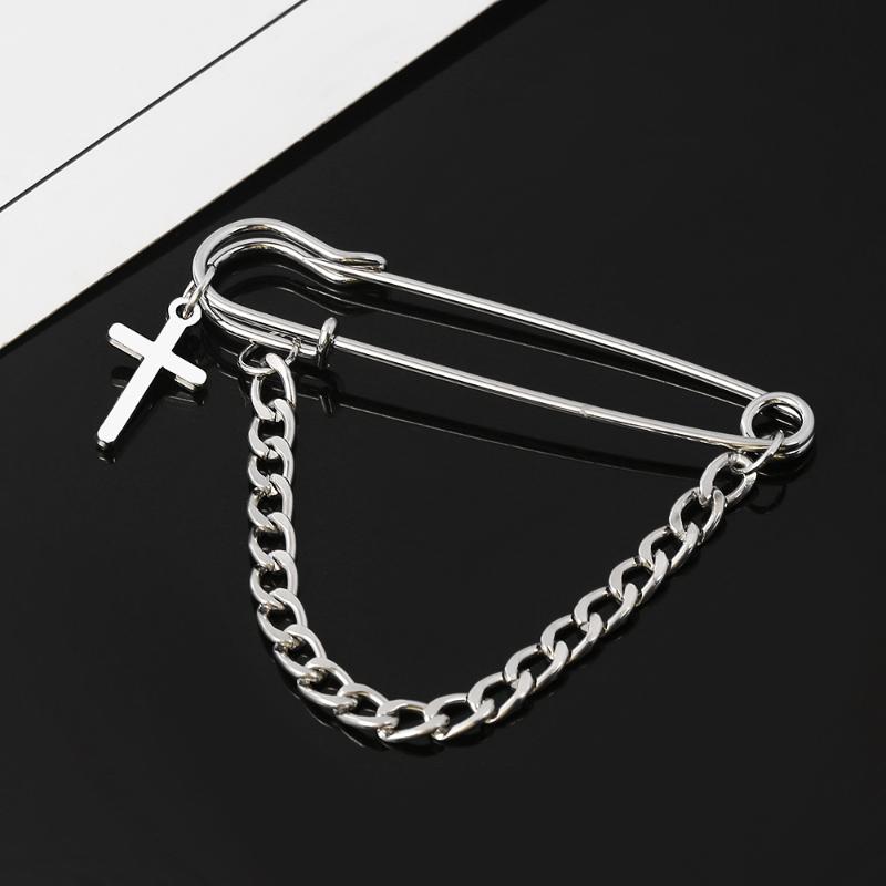 2020 Kpop Statement Retro Punk Pins Cross Brooches Unisex Couple Chain Design Suit Accessory For Women Men Decoration gifts
2020 Kpop Statement Retro Punk Pins Cross Brooches Unisex Couple Chain Design Suit Accessory For Women Men Decoration gifts