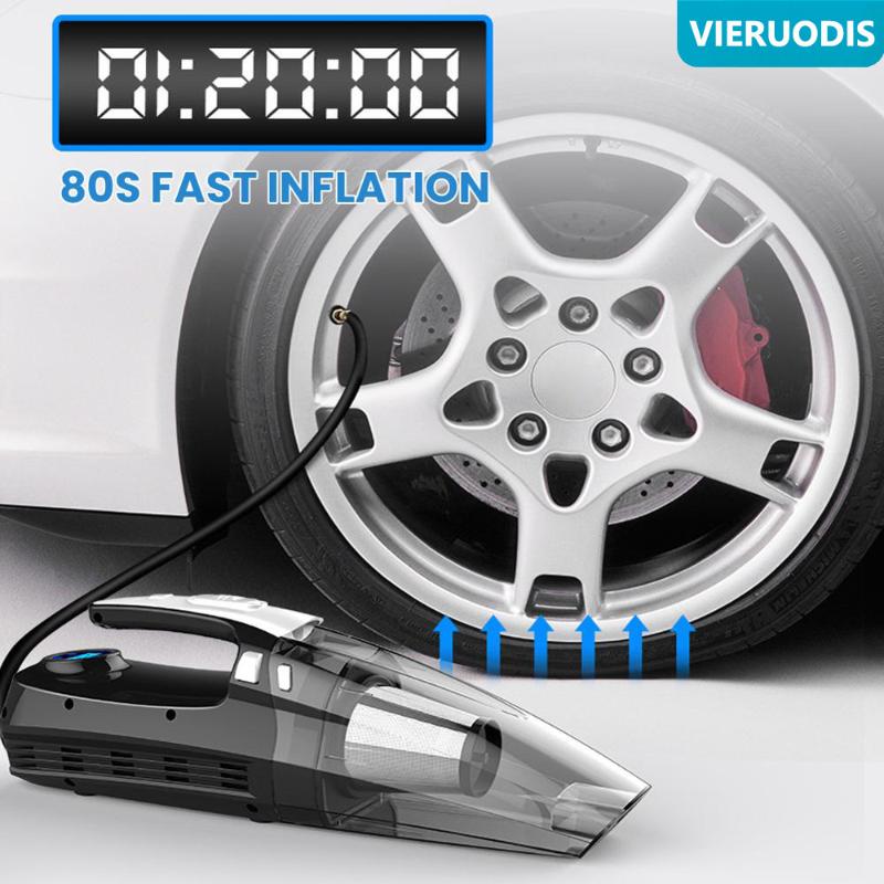 VIERUODIS 4 in 1 Dual Air Compressor Pump 120W Car Vacuum Cleaner 12V Digital Tire Inflator with LED Light Car Vacuum Cleaner
VIERUODIS 4 in 1 Dual Air Compressor Pump 120W Car Vacuum Cleaner 12V Digital Tire Inflator with LED Light Car Vacuum Cleaner