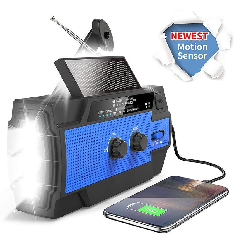 New Hand Crank Radio Multi Portable Emergency Solar Radio Built-in Battery with Motion Sensor Reading Lamp Cell Phone Charger
New Hand Crank Radio Multi Portable Emergency Solar Radio Built-in Battery with Motion Sensor Reading Lamp Cell Phone Charger