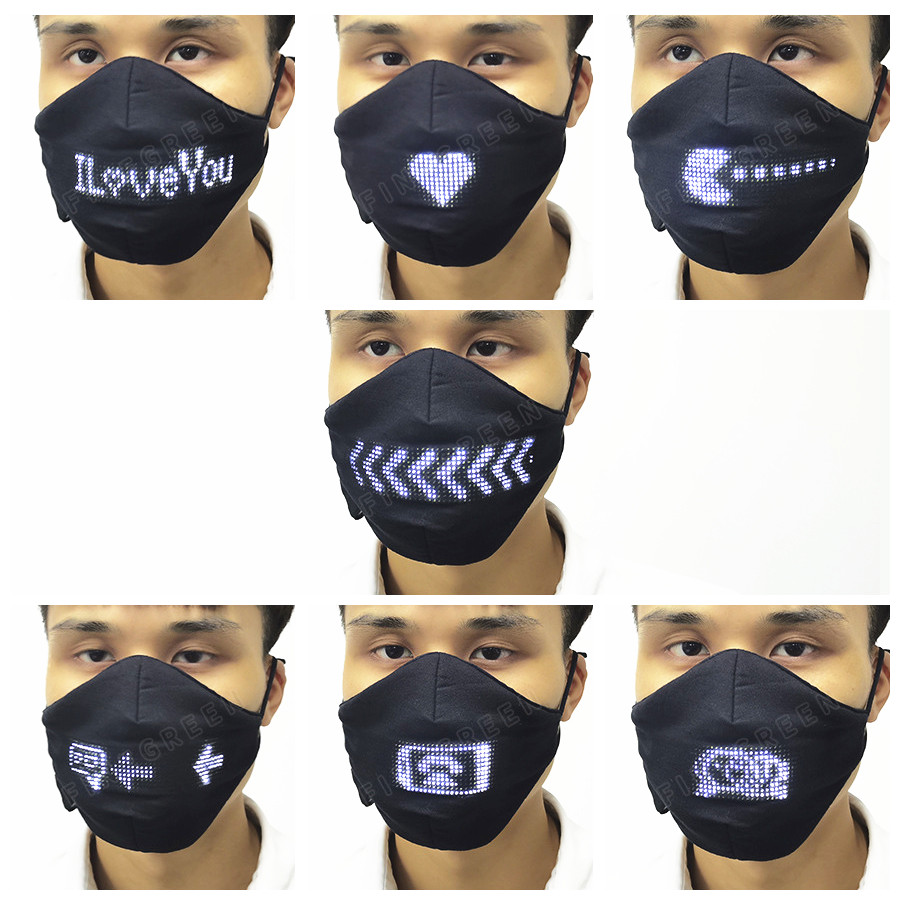 New Bluetooth Programmable Led Light up Face Mask Luminous For Men Women Rave Mask Music Party Christmas Halloween Luminous Mask led Module
New Bluetooth Programmable Led Light up Face Mask Luminous For Men Women Rave Mask Music Party Christmas Halloween Luminous Mask led Module