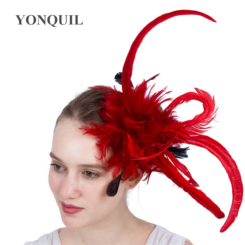 New More colors Feather make in fascinators headpiece women church wedding fashion hair accessories headbands party supplies SYF122
New More colors Feather make in fascinators headpiece women church wedding fashion hair accessories headbands party supplies SYF122