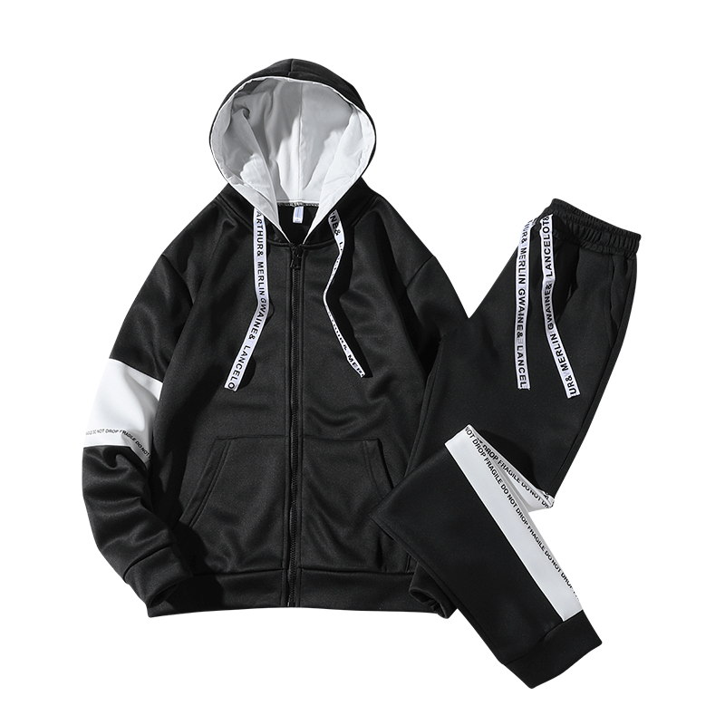 Men's Autumn Cardigan Hoodies Students Handsome two piece Tracksuit Youth Suit Two-Piece Set, Black
Men's Autumn Cardigan Hoodies Students Handsome two piece Tracksuit Youth Suit Two-Piece Set, Black