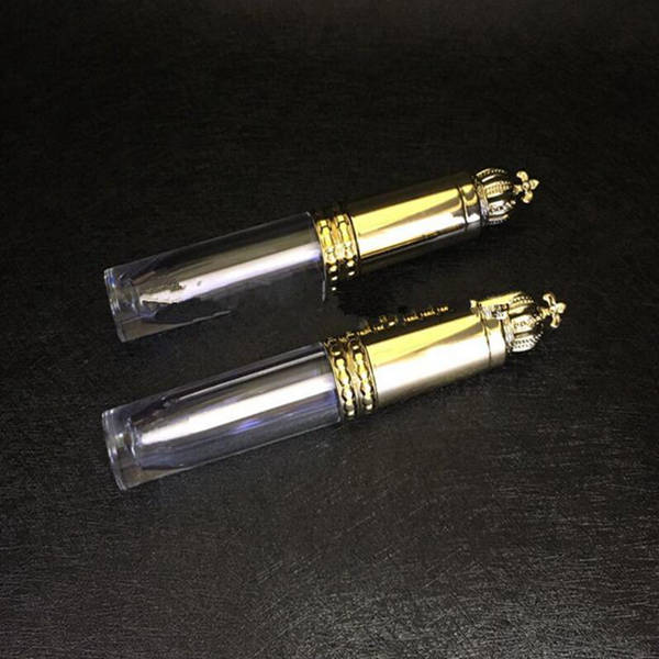 100pcs 8ml Lipstick Container With Crown Lid Transparent Lip Gloss Tube Lip Balm Bottle Cosmetic Tube