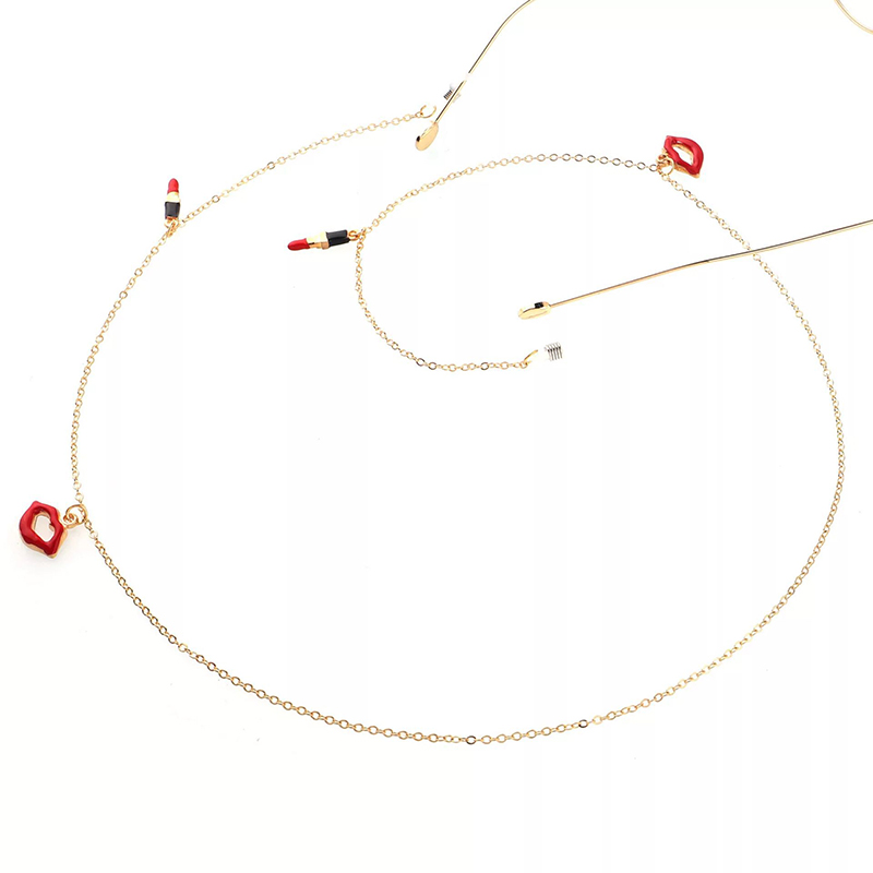 Reading Glasses Chain Lipstick Lips Sunglasses Holder Neck Strap Rope Ornaments Necklace Convenient Eyeglass Glasses
Reading Glasses Chain Lipstick Lips Sunglasses Holder Neck Strap Rope Ornaments Necklace Convenient Eyeglass Glasses