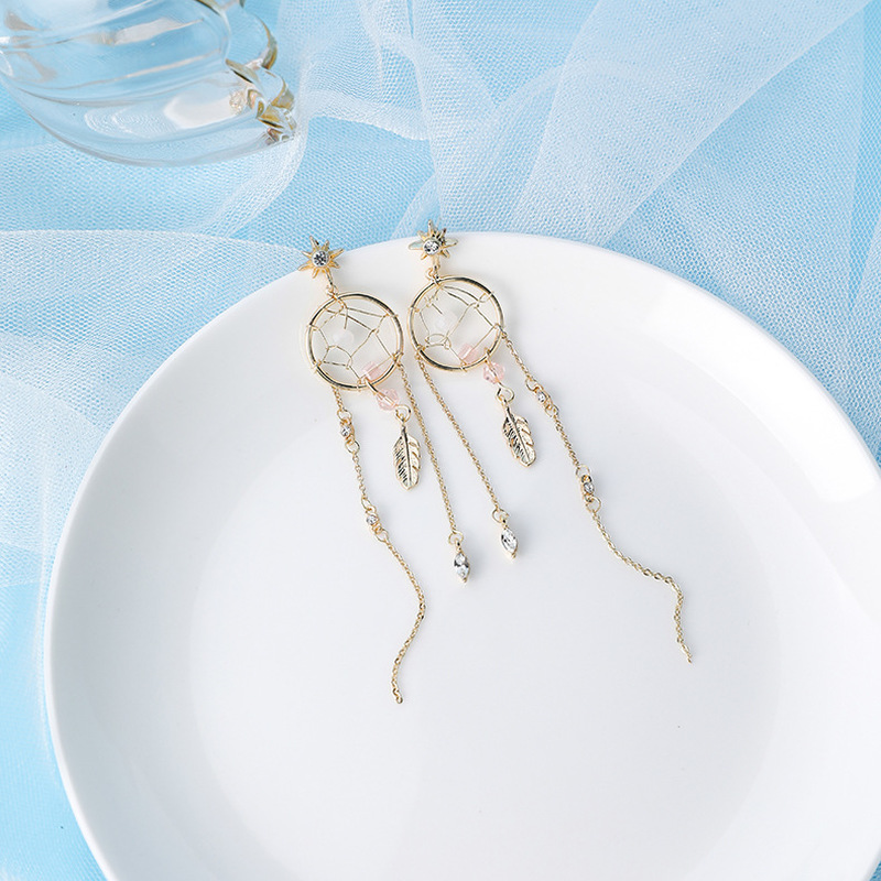 Korea Style Girl Earrings Cute Imitation Pearl Dreamcatcher Tassel Drop Earrings for Women Fashion Jewlry Accessories
Korea Style Girl Earrings Cute Imitation Pearl Dreamcatcher Tassel Drop Earrings for Women Fashion Jewlry Accessories