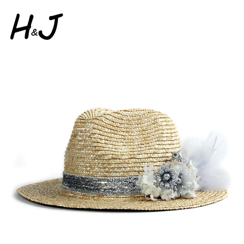 Wheat Straw Women Sun Hat Summer Lady Wide Brim Boater Panama Beach Sunhat With Handmade Flower Band Size 56-58CM, Gold
Wheat Straw Women Sun Hat Summer Lady Wide Brim Boater Panama Beach Sunhat With Handmade Flower Band Size 56-58CM, Gold