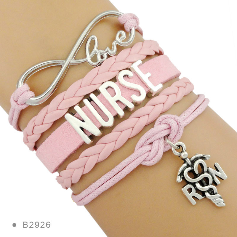 Infinity Love Nursing RN Registered Leather Wrap Bracelets for Women 
Infinity Love Nursing RN Registered Leather Wrap Bracelets for Women