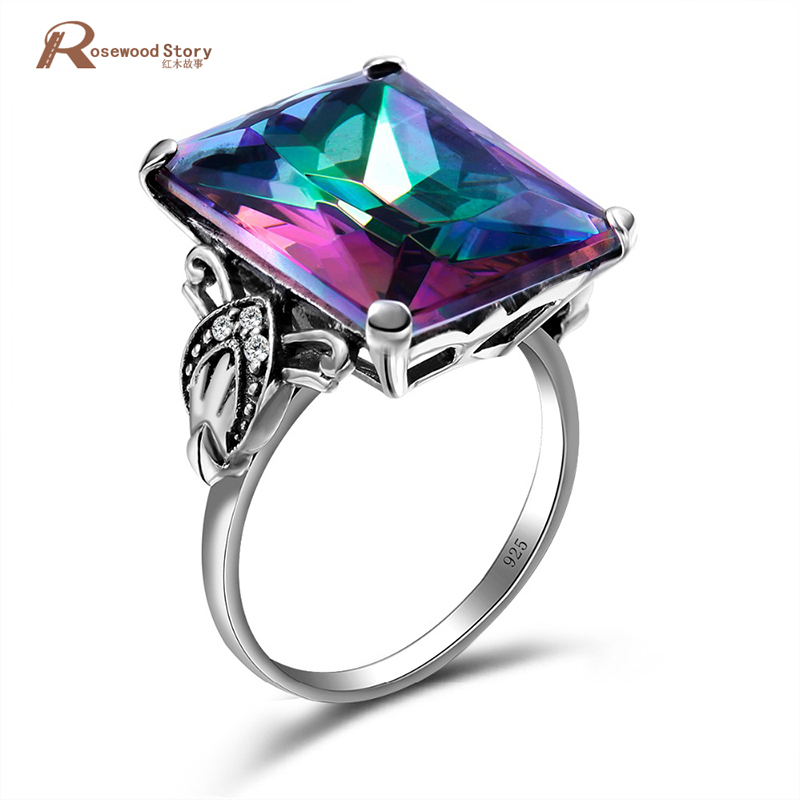 Vintage Charm Ring Mystic Rainbow Topaz Crystal Love Wedding Rings For Women 925 Sterling Silver Ring Korean Fashion Jewelry
Vintage Charm Ring Mystic Rainbow Topaz Crystal Love Wedding Rings For Women 925 Sterling Silver Ring Korean Fashion Jewelry