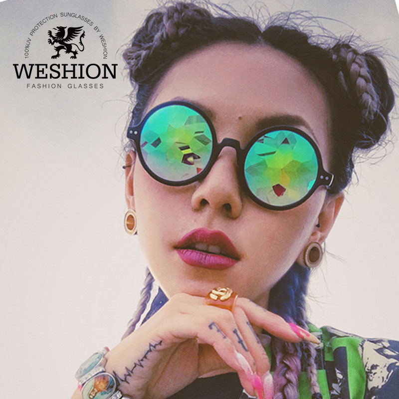Steampunk Goggles Sunglasses Women Men Glasses Round Mirror Rimless Kaleidoscope Catwalk Show Dazzle Artificial Diamond Lens
Steampunk Goggles Sunglasses Women Men Glasses Round Mirror Rimless Kaleidoscope Catwalk Show Dazzle Artificial Diamond Lens