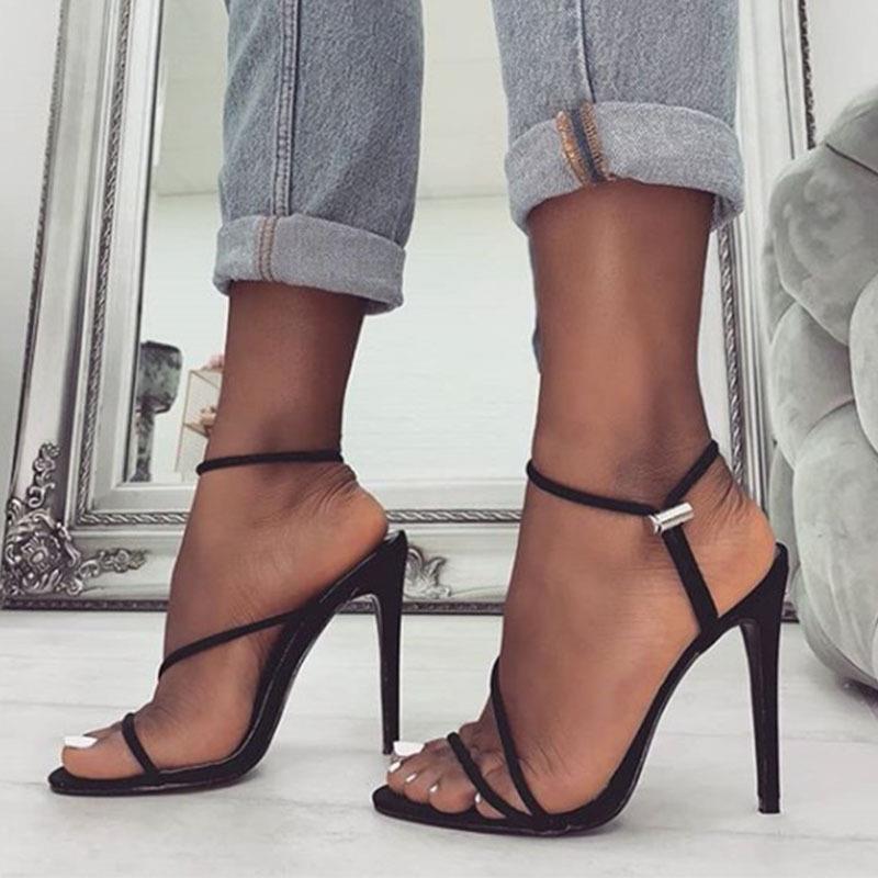 Hot Ankle Strap Sandals High Heels Sandals Women Pumps Big Size Summer Women Shoes Office Party Shoes Stilettos Tacones Mujer1
