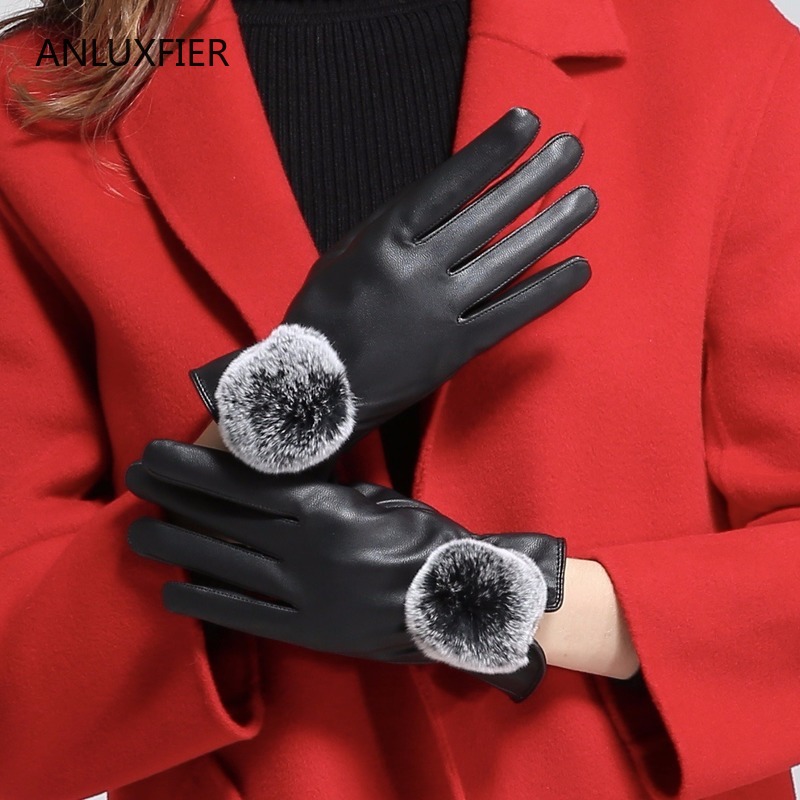 H9897 Women Leather Gloves Autumn Winter Riding Warm Plus Velvet Thick Thermal Black Mittens Waterproof Touch Screen Hand Muff
H9897 Women Leather Gloves Autumn Winter Riding Warm Plus Velvet Thick Thermal Black Mittens Waterproof Touch Screen Hand Muff