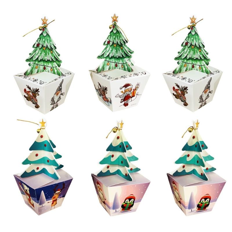 3D Christmas Tree Shape Gift Boxes Christmas Gift Bag Craft Paper Boxes Party Favor Goody Bags Paper Goody with Bell
3D Christmas Tree Shape Gift Boxes Christmas Gift Bag Craft Paper Boxes Party Favor Goody Bags Paper Goody with Bell