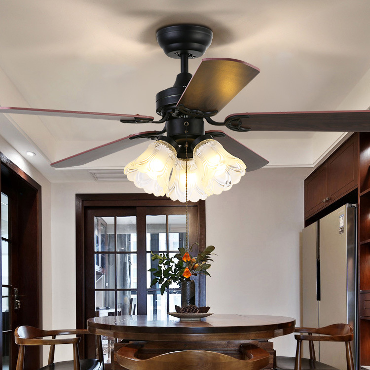 American 36 inches Fan Chandelier Retro Bedroom Living Room Electric Fan Mute LED Remote/wall Control Wooden Blades Lamp
American 36 inches Fan Chandelier Retro Bedroom Living Room Electric Fan Mute LED Remote/wall Control Wooden Blades Lamp