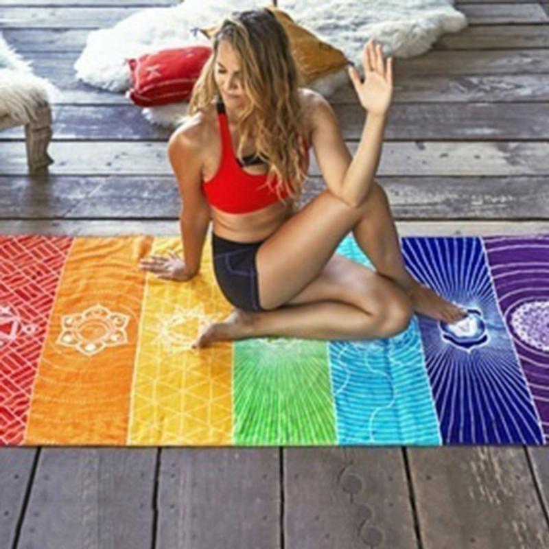 150*70cm Rainbow Stripes Scarf Bohemia Wall Hanging Blanket Summer Beach Towel Yoga Mat, As pic
150*70cm Rainbow Stripes Scarf Bohemia Wall Hanging Blanket Summer Beach Towel Yoga Mat, As pic
