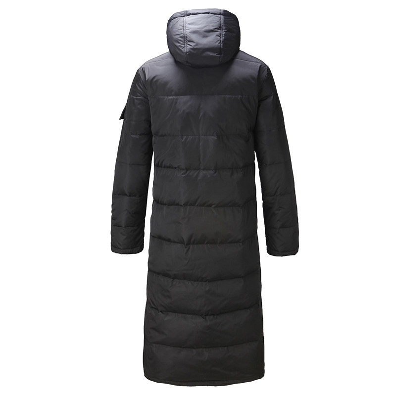 Hooded Extra Long 90% Duck Down Overcoat Men Casual Black Outwear Down Jackets Male Thick Down Coat Fashion Puffer Jacket JK-784 T200907